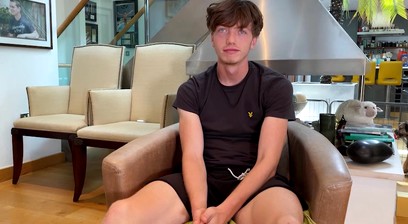 Straight Young Basketball Player Shows off his Ripped Body & Wanks his Big hard Uncut Cock & Cums!