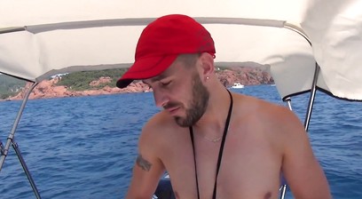Teaser Kevin Ass fucked like a slut on a boat at sea by Mathieu Ferhati's juicy cock