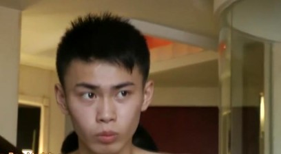 Cute Asian Boy got Handjob from Backside