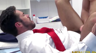 MENATPLAY Hunky Kayden Gray Anal Fucks Doctor Mike De Marko