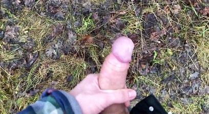 Stroking Real Big Dick Outdoor / ORGASM / Monster Cock