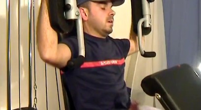French Firefighter get Wanked his Big Cock by us despite of him !