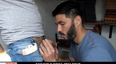 Tattooed Latin Gets Extra Money To Ride Stranger's Cock