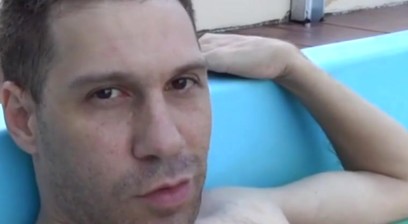 Chubby guy fucked outdoors
