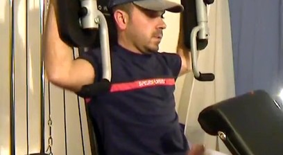 Gets Wanked until Cumshot (French Str8 Firefighter Serviced his Big Cock)