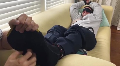 Restrained and eye folded dude Aldo tickle tormented hard