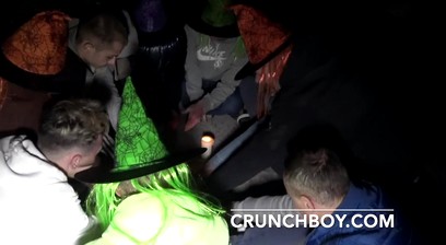 Amazing porn fuck bareback in the night in HALLOWEEN during the night ceremony Crunchboy