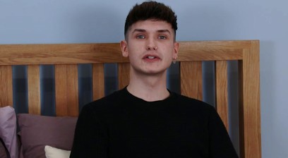 Young Straight Lad Charlie's 1st Man Wank with Jack's Thick Uncut Cock & Jack Cums Over His Shoulder!