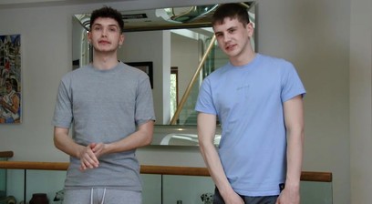 Young Straight Pup Charlie gets his 1st Man Suck & it's Naughty Dominic Sucking his Big Uncut Cock!