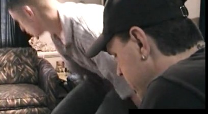 Straight guy gets sucked off and tugged by DILF till cum
