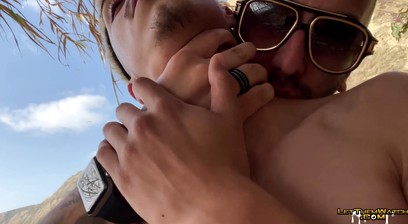 Caught fucking Public gay beach 2 latin studs HungPapi