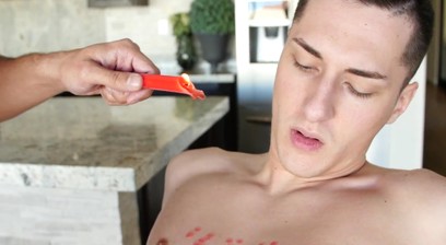Valentine's Day candle wax and ass plug foreplay.