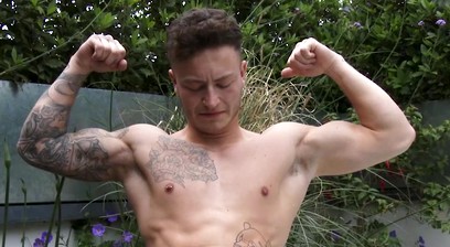 Straight young personal trainer from Britain shows his HOT Muscled Body