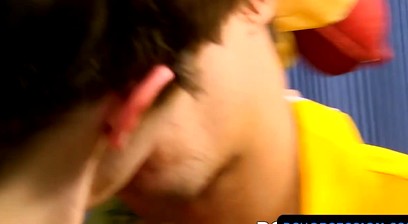 Twink takes a passionate pounding from his interracial lover boy