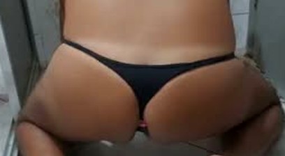 Ladysilva in anal plug in the bathroom showing off her tanned ass with sexy mark