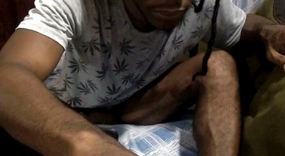 Caught Black Sexy Boy Masterbating